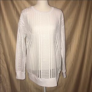 Fabletics White Mesh Pullover